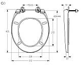 Сидіння для унітаза "425 х 372 мм" Кріплення осями 15-16 см., фото 8