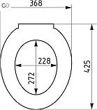 Сидіння для унітаза "425 х 372 мм" Кріплення осями 15-16 см., фото 7