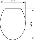 Сидіння для унітаза "425 х 372 мм" Кріплення осями 15-16 см., фото 6