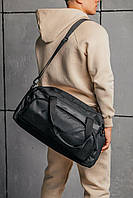 Сумка спортивна дорожня чорна 113C