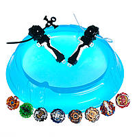 Набор Beyblade Blue Mega Set Arena (Бейблейды 8 штук + 2 пусковых устройства)