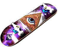 СкейтБорд деревянный Fish Skateboard Mason с рисунком, с усиленной подвеской