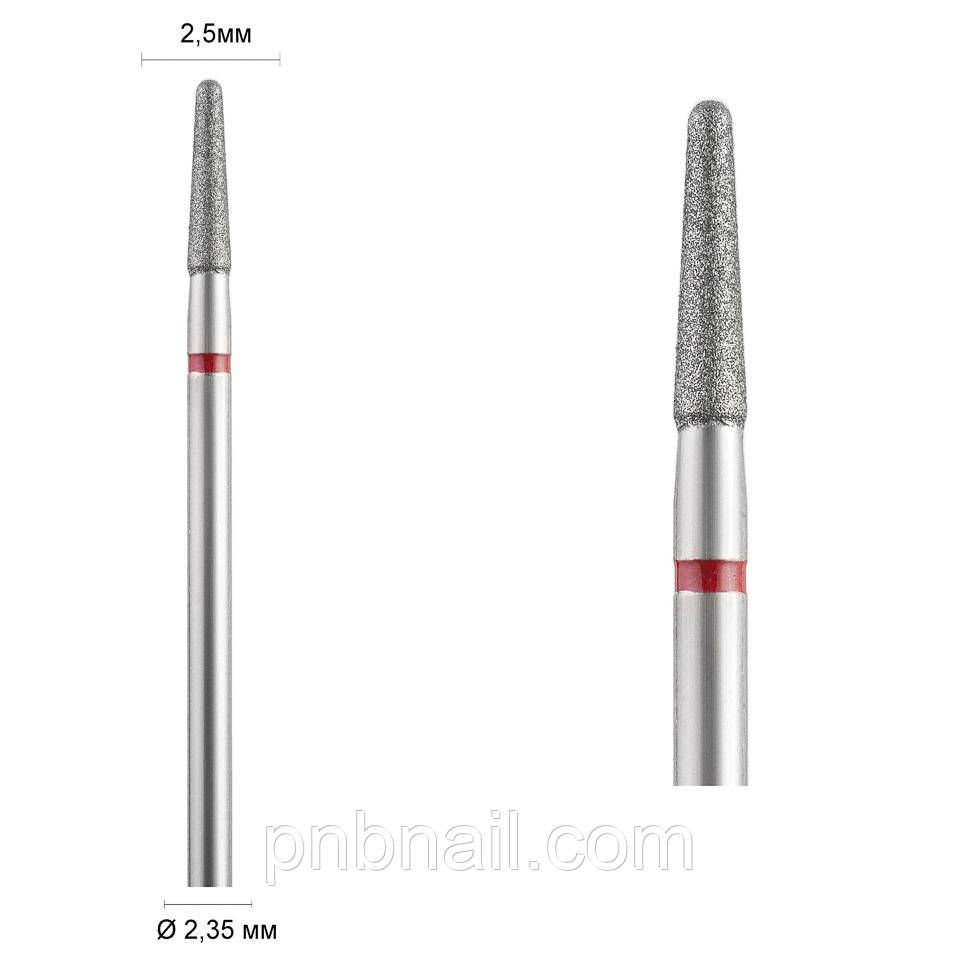 Фреза алмазна 199 (Конус закруглений)  DLX / червона 025