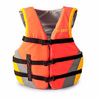 Спасательный жилет для взрослых Intex 69681, 40 и больше кг, оранжевый