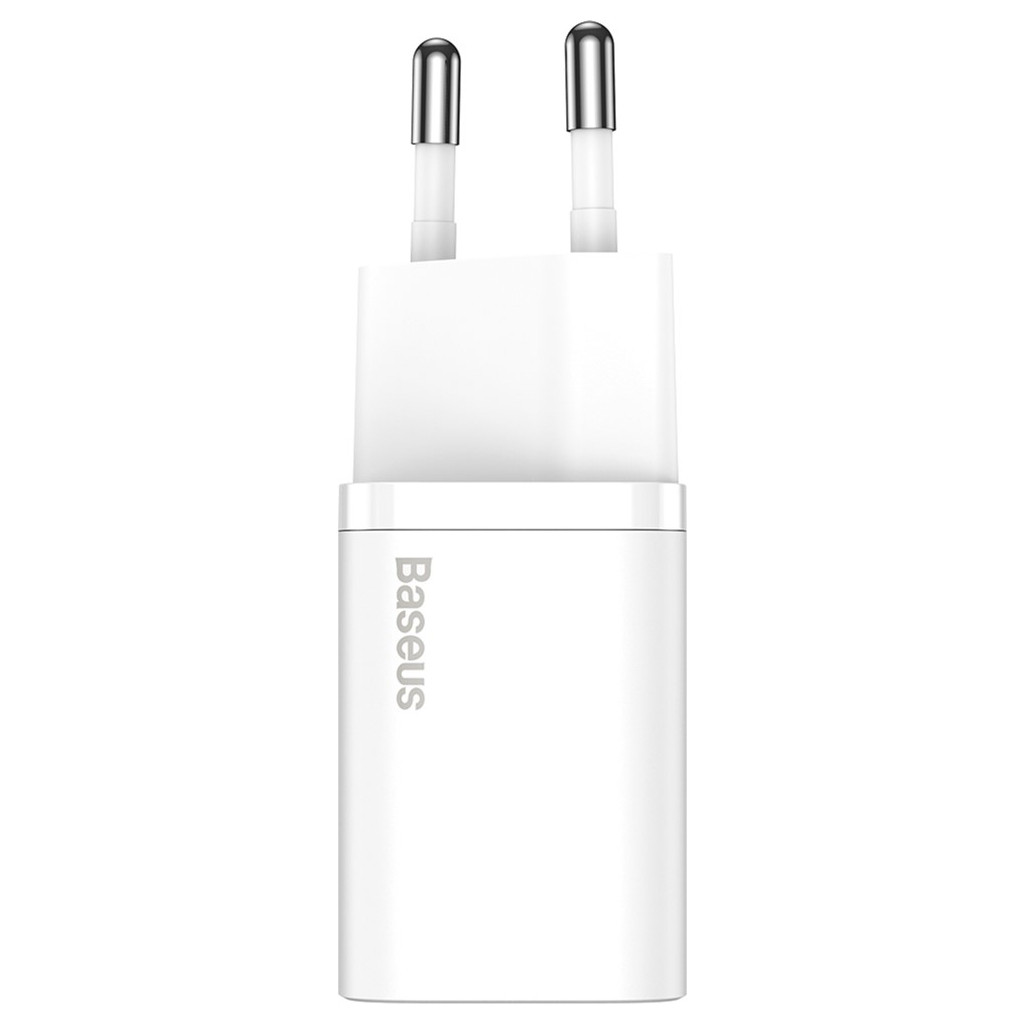 Мережевий ЗП Baseus Super Si White  + кабель Type-C - Lightning (TZCCSUP-B02)