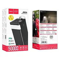 Повербанк HOCO J86A 50000mAh, швидке заряджання PD/QC, ліхтарик, дисплей ⁇ 2USB/Type-C, PD/QC, 5A/22.5W ⁇ 