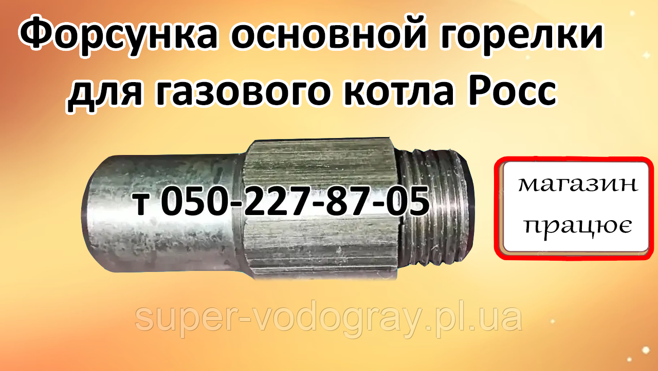 Форсунка основного пальника для газового котла Росс, фото 1