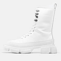 Женские ботинки BOTH Gao High Boots White, белые кожаные боты Боз Гао