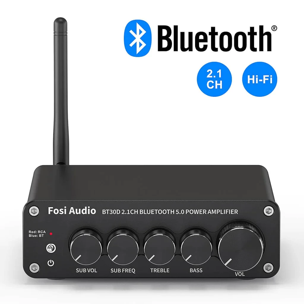 Усилитель звука Fosi Audio BT30D  Bluetooth 5.0, 2x50W+100W