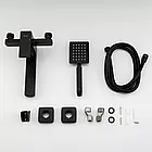 Месник для ванни з неіржавкої сталі SUS304 Frap F32802-6 квадратний чорний матовий, фото 5