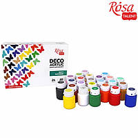 Набір фарб акрилових 24 кольори 20мл матові Rosa Talent