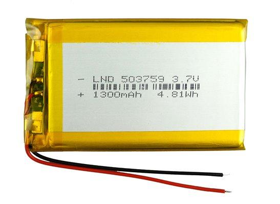 Акумулятор літієво-полімерний 1300mAh 3.7v 503759
