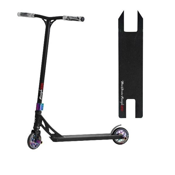 Самокат для трюків Best Scooter Freestyle HIC + Пегі 2 шт Чорний