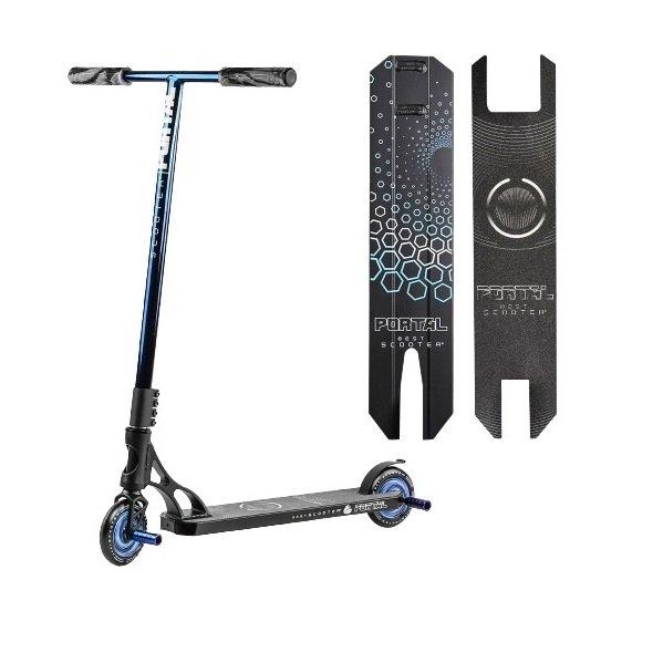 Самокат трюковий Best Scooter Portal HIC + Пегі 2 шт Чорно-синій