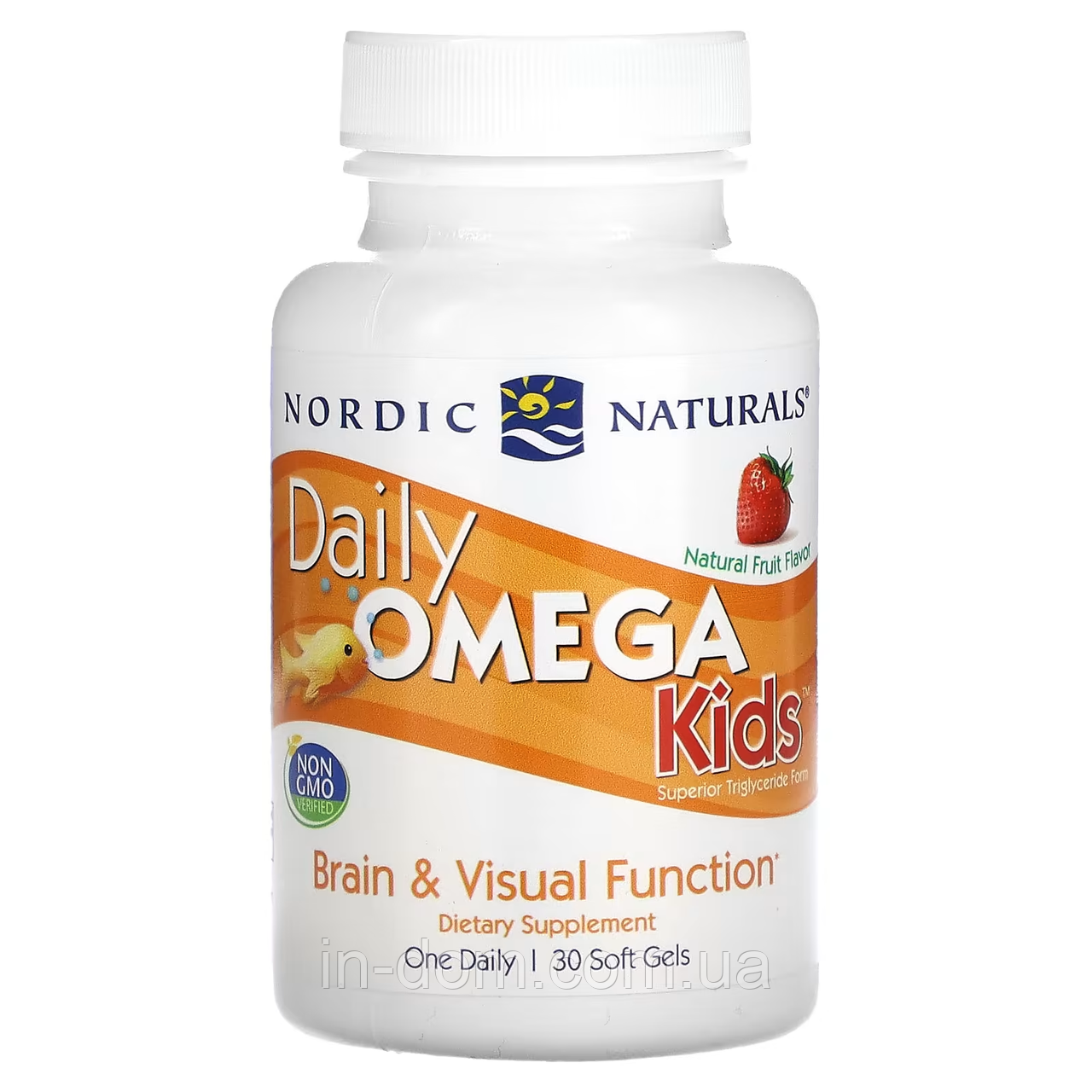 Nordic Naturals Daily Omega kids Омега для дітей, зі смаком натуральних фруктів, 340 мг, 30 капсул
