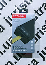 Портативний зарядний пристрій TITANIUM Power bank 30000mAh TPB-914-B  чорний  483445