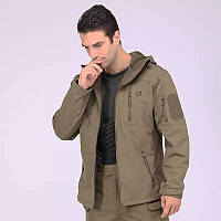 Тактическая куртка Eagle Soft Shell JA-01-0 з флісом Green Olive S, Gp2, Гарної якості, Тактична куртка зимова, Тактична куртка