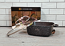 Каструля — казан 6.5л / 28 см Edenberg EB-8115 з мармуровим антипригарним покриттям і кришкою, фото 4