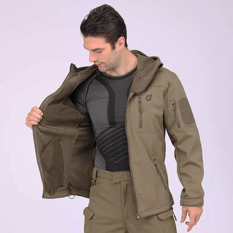 Тактическая куртка Eagle Soft Shell JA-01-0 з флісом Green Olive XL, Gp2, Гарної якості, Тактична куртка зимова, Тактична куртка - фото 3 - id-p1988057084