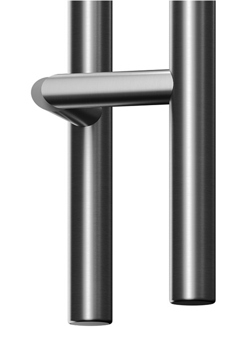 Чорна ручка скоба для дверей SteelTek G104 Ø 32х1,2 мм 45° (Україна) 1600 мм