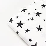 Сатин "Зорепад" чорного кольору на білому № 160-329 з, фото 6