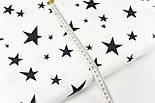 Сатин "Зорепад" чорного кольору на білому № 160-329 з, фото 5
