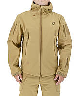 Тактична куртка Eagle Soft Shell JA-01 з флісом Пісочний (Койот) 2XL, GP, Гарної якості, куртка софт шел, куртка софтшел, куртка