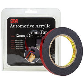 Автомобільний двосторонній скотч високої міцності чорний 3M PT1100 1,14 мм 12мм×5м