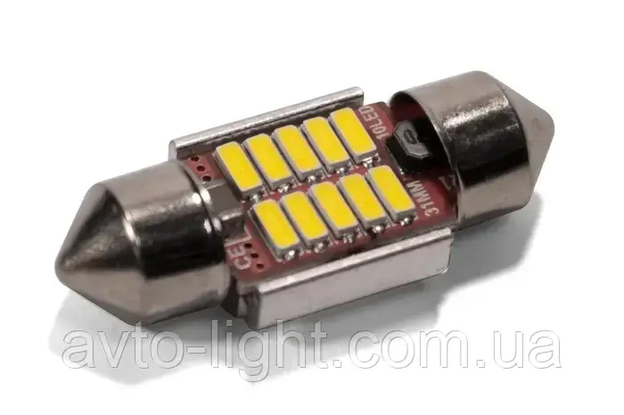 Світлодіодна лампа StarLight T11 10 діодів SMD 4014 12-24 V S8.5 31 mm WHITE