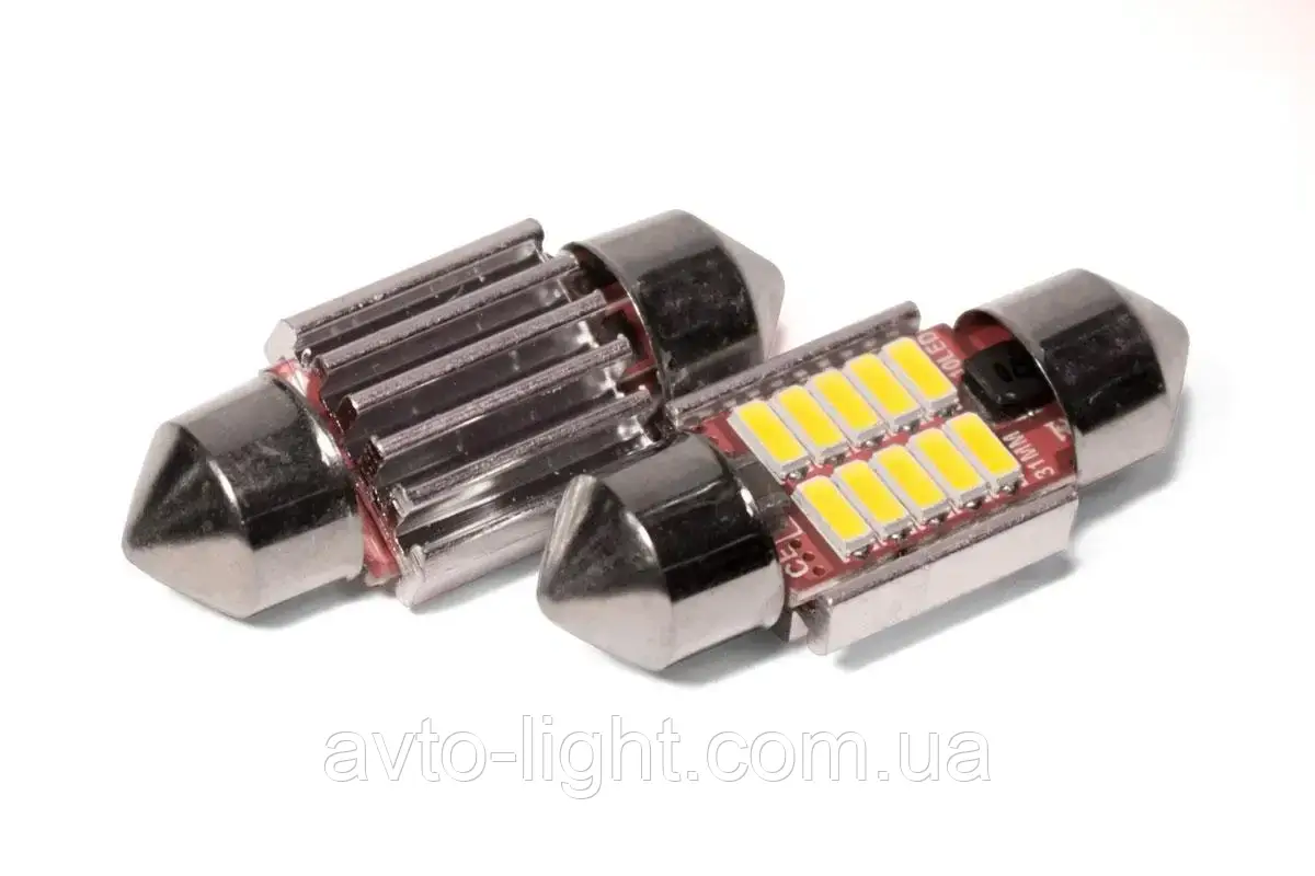 Світлодіодна лампа StarLight T11 12 діодів SMD 4014 12-24 V S8.5 36 mm WHITE
