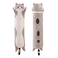 Подушка-обіймашка Кіт SBT атрибут Сірий 50 см