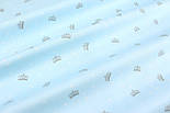 Сатин " Маленькі корони та зірочки" на блакитному No 160-301 с, фото 3