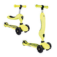 Дитячий біговел-трансформер 3 в 1 A1 Scooter Жовтий