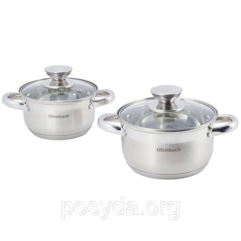 Набір посуду Ofenbach 4 предметів із нержавіючої сталі KM-100003, фото 1