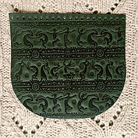 Клапан для сумки "Кокопеллi". Смарагдовий