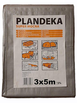 Тент Пландека Тарпаулін Super Mocny захисний (160g/m2) 3x5 Польща (Wimar)