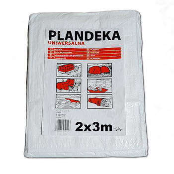 Тент Пландека Тарпаулін захисний (90g/m2) 2x3 Польща білий (Wimar)