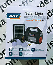 Ліхтарик світодіодний акум., Bluetooth/МР3/ радіо, сонячна панель, 4V/8000mAh AT-9025В  (павербанк) № 303011 (