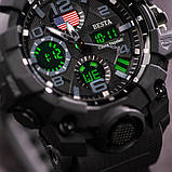 Годинник чоловічий наручний тактичні кварцово-електронні військові патріотичні міцні Besta USA FLAG MS, фото 4