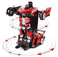 Машинка Трансформер Lamborghini Robot Car Красная с пультом! Топ