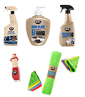 Набір з догляду за авто 5 предметів Набір автохімії K2 для салону та кузова авто (2020-09)