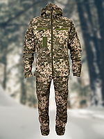 Камуфляжный softshell армейский костюм, софтшел, форма для военных пиксель