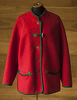 Красный шерстяной винтажный австрийский женский кардиган Geiger, размер L