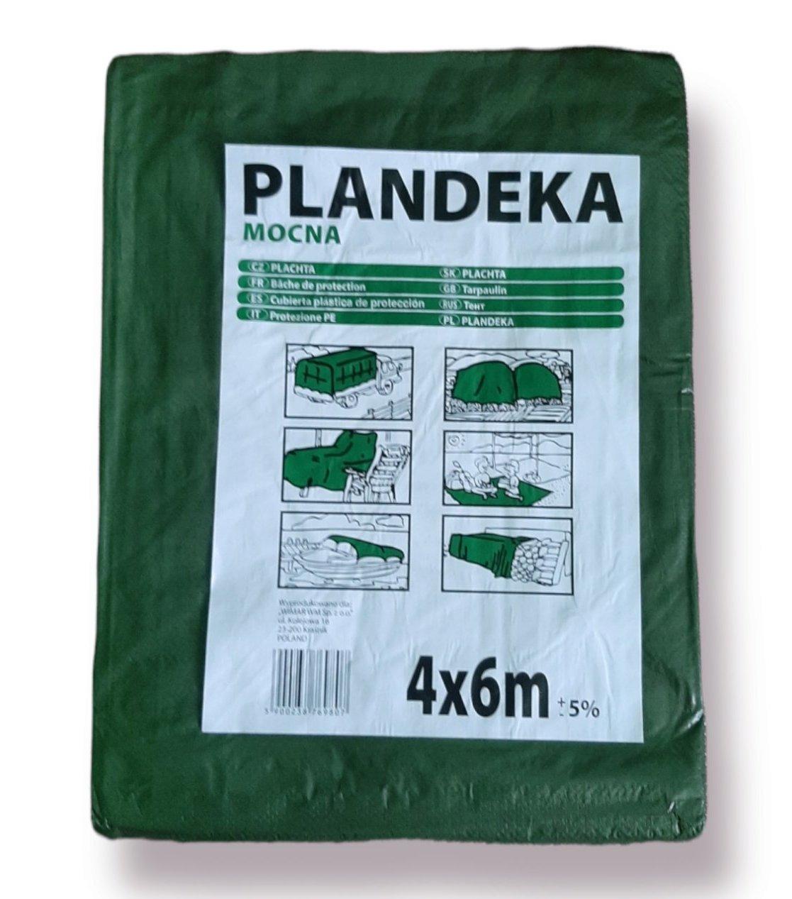 Тент Пландека Тарпаулін захисний (110g/m2) 4x6 Польща (Wimar) зелений