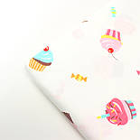 Сатин "Мафіни" на білому тлі No 160-281 з, фото 7