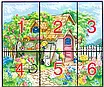 Набір для вишивання за нанесеною на канву схемою  "Summer garden cottage"  AIDA 14CT printed, 44*38 см, фото 4