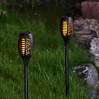 Декоративный садовый светильник (факел) WUS на солнечной батарее с имитацией огня 51 Led (2 шт), Gp2, Хорошее