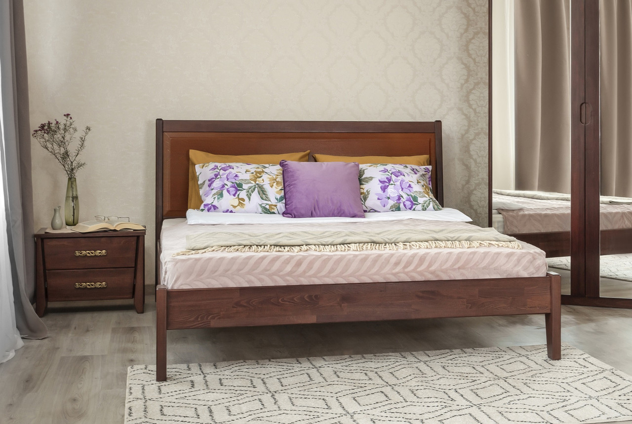 Деревянная кровать с филенкой без изножья Сити Премиум Олимп - фото 2 - id-p1988218899