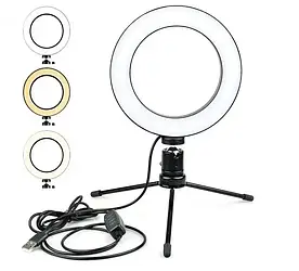 Кільцева світлодіодна лампа Ring Fill Light QX-160 + металевий штатив
