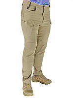 Тактические легкие штаны Soft Shell (без флиса) карго Eagle SP-02 Койот (Песочные) S, SL2, Хорошее качество,